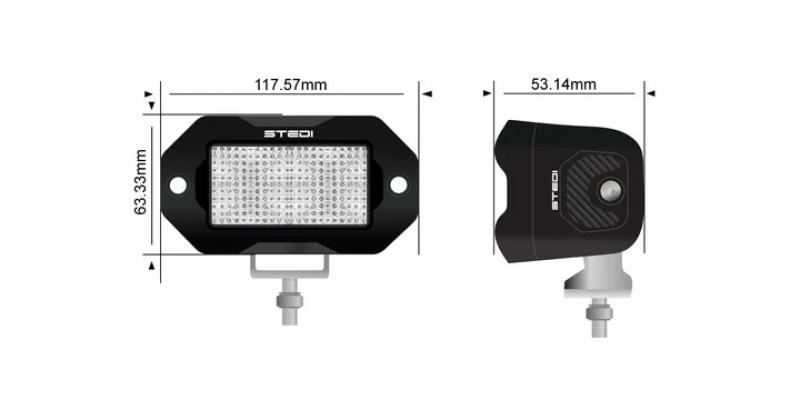 Preview: STEDI G2 Black FLUSH Work LED